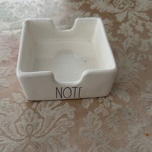 Rae Dunn White Ceramic Note Tray